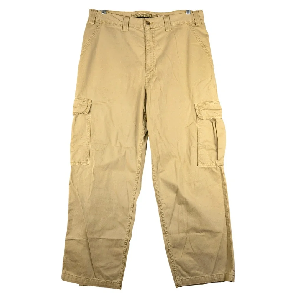Levi's Silver Tab Khakis Beige Baggy Cargo Pants Mens W36 L30 Skater Relaxed Fit